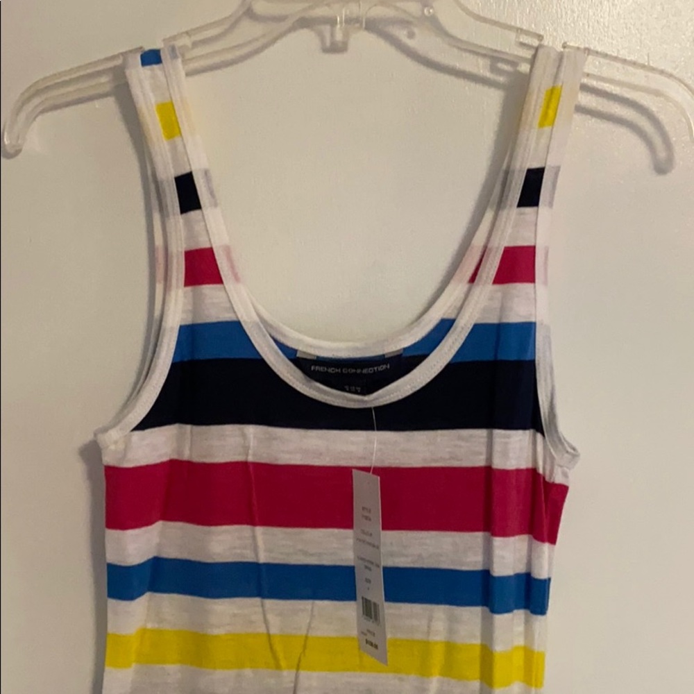 French Connection Summer Stripe Tank Dress - Picture 2 of 7